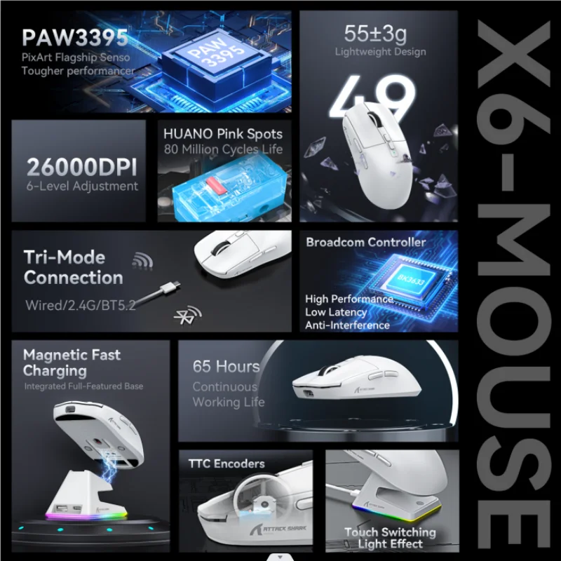 Mouse Attack Shark X6 Bluetooth